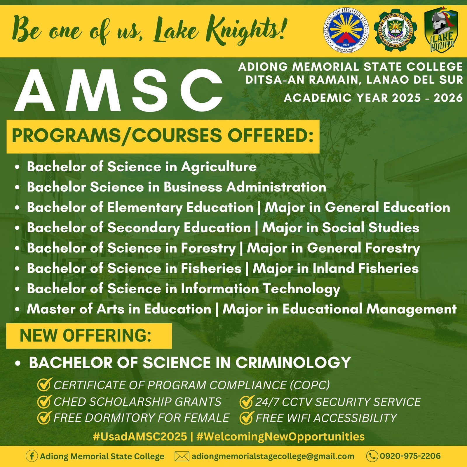 𝐁𝐄 𝐎𝐍𝐄 𝐎𝐅 𝐔𝐒, 𝐀𝐌𝐒𝐂 𝐋𝐀𝐊𝐄 𝐊𝐍𝐈𝐆𝐇𝐓𝐒!  𝐄𝐍𝐑𝐎𝐋𝐋 𝐍𝐎𝐖!